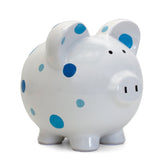 Blue Multi-Dot Piggy Bank